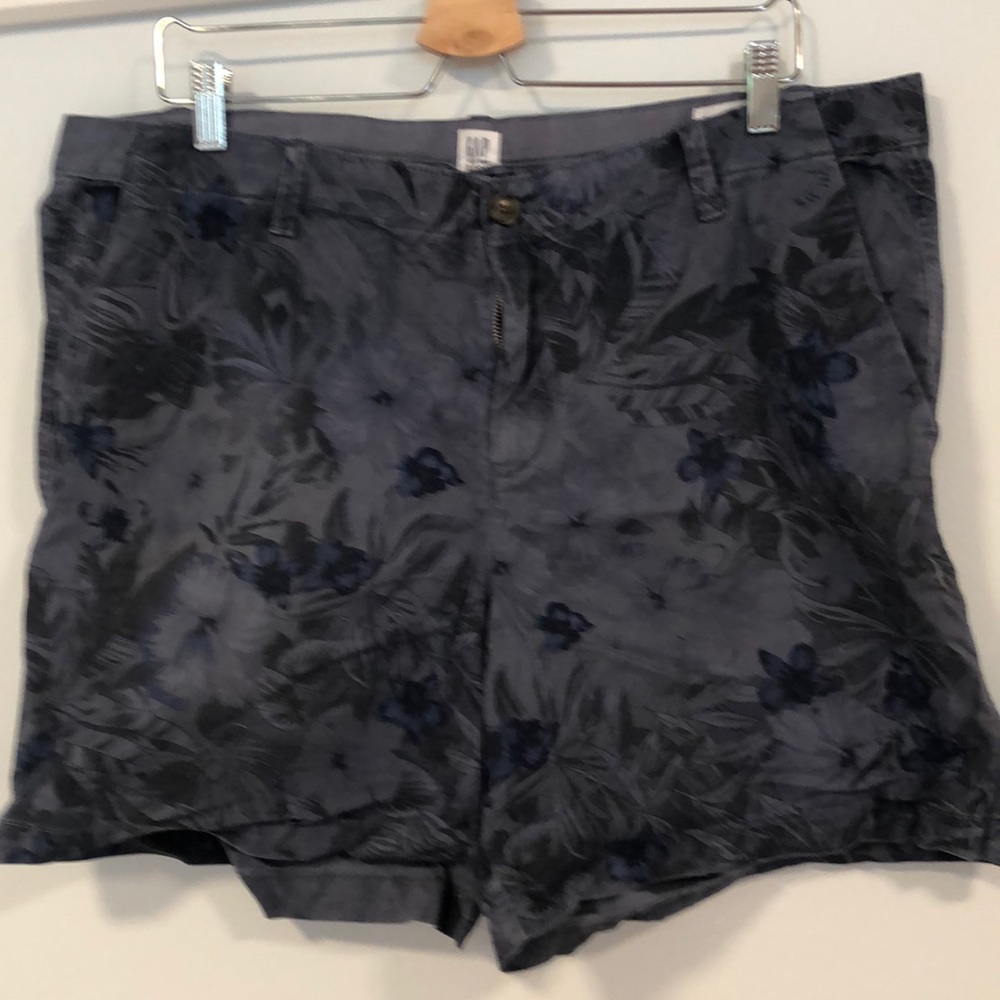 Gap Blue Floral Girlfriend Shorts